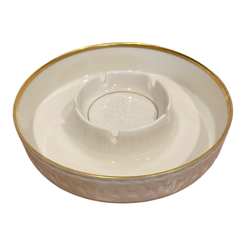 Lenox vintage gold trimmed trinket dish ashtray 7 inch no chips or cracks
